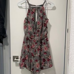 New CALS floral halter romper dress short s/m